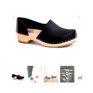 Sandgren clog black leather